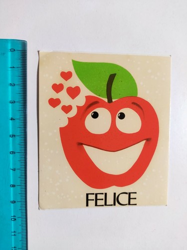 Adesivo mela felice - adesivo,