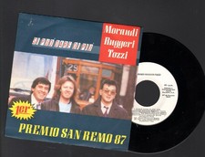 SANREMO 87-MORANDI-RUGGERI TOZZI RARO 45  PROMO SPAGNA SOLO UNA FACCIATA
