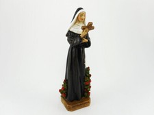 Statua di Santa Rita da Cascia in marmo resina Made in Italy 24 cm