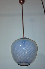 Raro Lampadario Opalino anni 40 Rare opaline vintage chandelier Ø27cm
