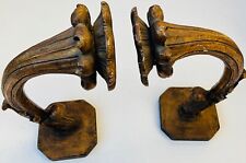 Coppia applique candelieri da parete legno ricavati da antico lampadario