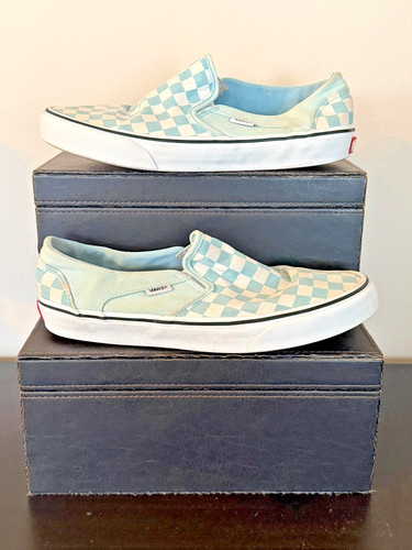 Vans slip scacchi blu - vans, a