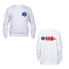 Felpa Uomo & Bambino Girocollo -118 Soccorso Sa - Divertente Humor Made in Italy