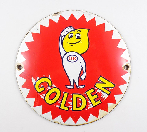 Vintage golden esso - vintage, porcelain