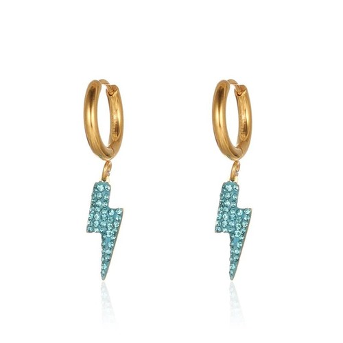 Orecchini strass fulmine oro - fulmine,