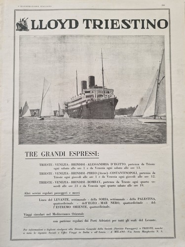 1930 pubblicità navigazione - pubblicità,
