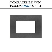 PLACCA 3 POSTI NERO