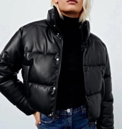 Zara giacca puffer ecopelle
