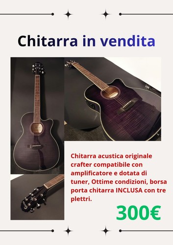 Chitarra acustica crafter - chitarra,