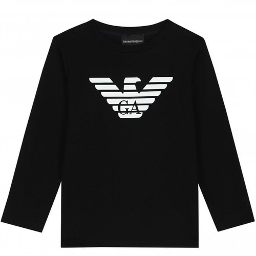 Top nero con logo - , emporio