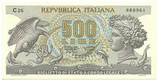 500 LIRE ARETUSA STATE NOTE