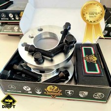 2 DISTANZIALI 20 mm 5x110 65.1 + 10 BULLONI NERI PER ALFA R. GIULIA STELVIO 159