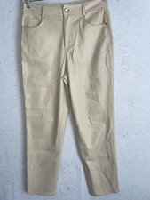 Pantalone Zara ecopelle panna