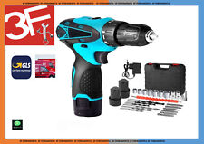 Trapano Avvitatore Doppia Batteria Litio 12V Cordless Valigetta 24 Accessori