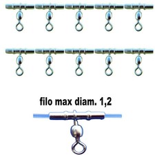 Girella Crane Con Tubo Girelle Pesca Lenza Palamito Bolentino Mare Filo Max. 1,2