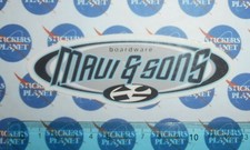  ADESIVO STICKER VINTAGE AUTOCOLLANT AUFKLEBER ORIGINAL MAUI & SONS SKATING 