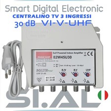 Centralino TV 3 ingressi 30dB  IV-V-UHF (taglio 42/43 ) filtro 5G EMME ESSE
