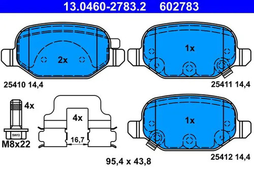 Pastiglie freno 0460 2783 2 - pastiglie, 13.0460-2783.2