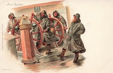 Cartolina d'epoca marinai al