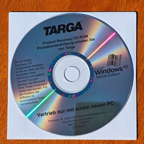 Recupero windows xp home - cd, di