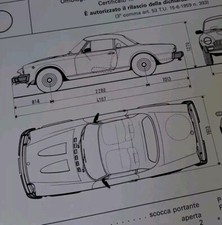 FIAT 124 SPIDER 124 DS 2000 132C3.031 COPIA SCHEDA OMOLOGAZIONE 1981 ASI 
