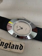 Old England carica manuale cassa elisse in acciaio tag cartellino anni 70 NOS