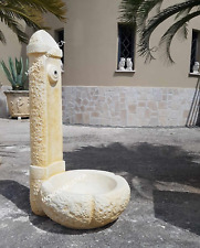 FONTANA CON COLONNINA COLONNA DA GIARDINO PER ESTERNO IN CEMENTO MARMO H 96 CM