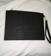 Black Felt Crocodile Zipper