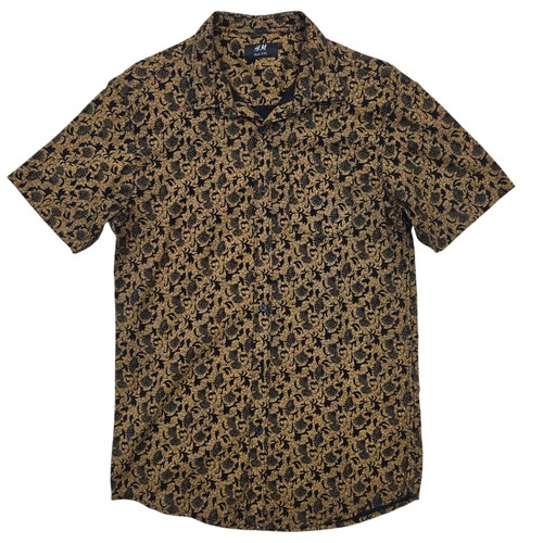 Camicia uomo oro nero - oro,