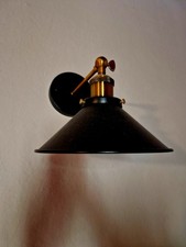 Lampada Da Parete Vintage, 22Cm Applique Da Parete Retrò Lampadario Plaf Nero 