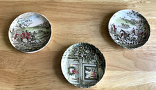 3 pezzi Johnson Brothers Tally Ho e piatti da pane di Natale 6"