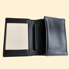 Porta Biglietti Da Visita VISCONTI Pelle Nera Made In Italy