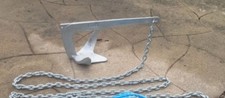 Ancoraggio barca stile bruce 7,5 kg 10 m di catena 8 mm più 2 ganci ad arco, senza corda