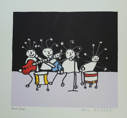 Paul kostabi serigrafia - kostabi,