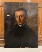 Antico Ritratto Maschile – Olio su Tela – Provenienza Café Svizzero, Cagliari