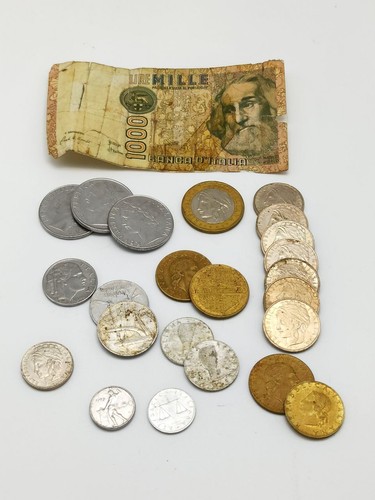 Lotto monete banconote - e,