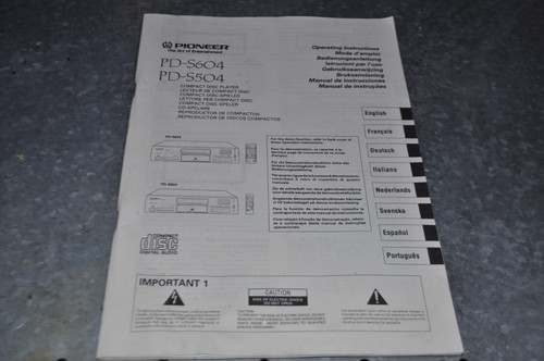 Pioneer s504 s604 - pd, manuale