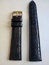 CINTURINO PELLE DI ALLIGATORE VERO DA 18 / 16 mm. BLU SCURO - OPACO