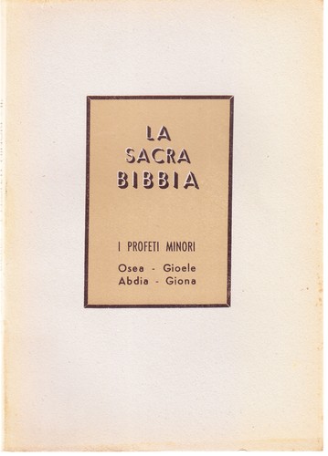 Sacra bibbia i - la, bibbia.