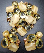 Set orecchini spilla vetro