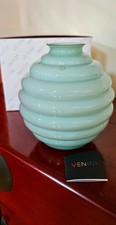 Vaso Venini Deco Verde Rio Grande 29 cm vetro Murano