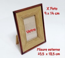 Antica Cornice Portafoto Quadretto Vintage Porta Foto Cornicetta Legno 9 X 14