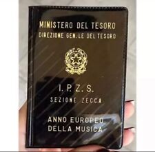 500 LIRE 1985 ANNO DELLA MUSICA ARGENTO SILVER FIOR DI CONIO IN FOLDER