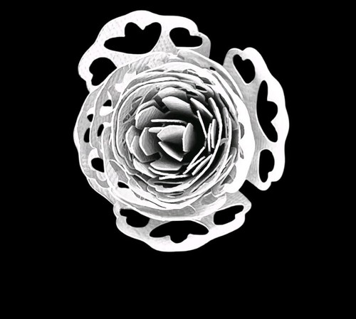 Carta bianca arrotolata - 3d,