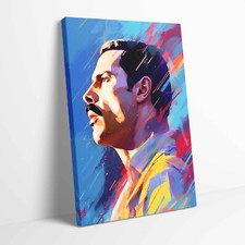 Poster Freddie Mercury ritratto tela allungata o senza cornice arte più dimensioni