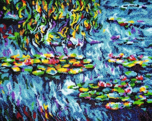 Claude monet ninfee - kit, ricamo