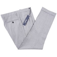 Pantaloni eleganti Drumohr regular fit grigio chiaro lana extrafine 34 (Eu 50) nuovi con etichette