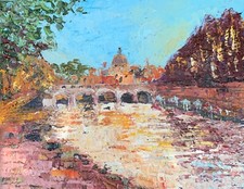 Quadro olio Roma originale