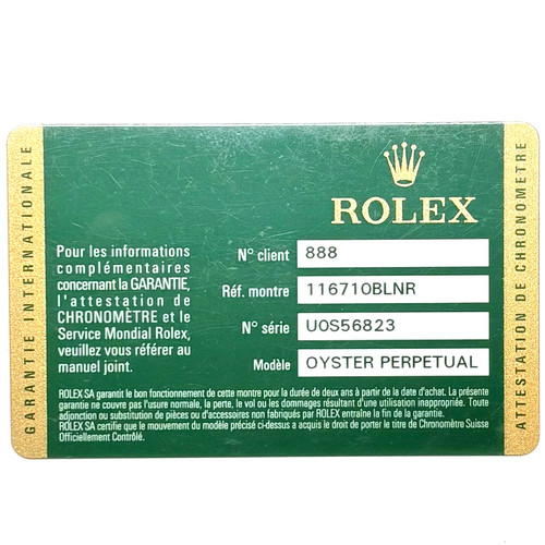 Rolex 116710blnr batman - 116710blnr,