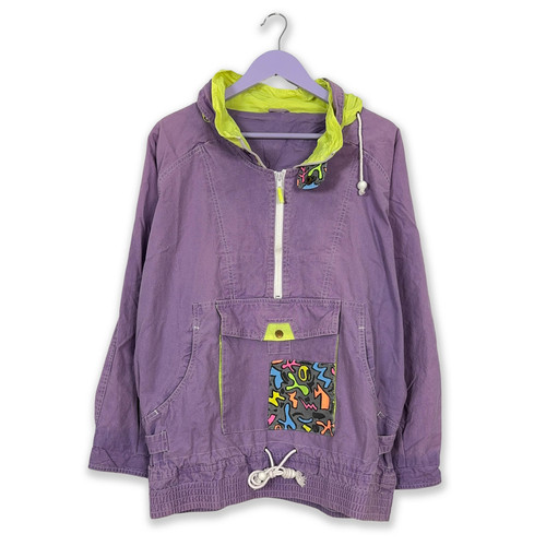 Giacca vento vintage viola - giacca,